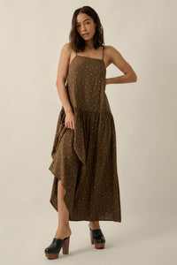 Sweet Spot Polka Dot Drop-Waist Cami Maxi Dress - ShopPromesa