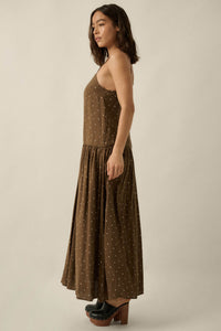 Sweet Spot Polka Dot Drop-Waist Cami Maxi Dress - ShopPromesa