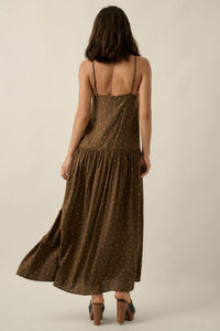 Sweet Spot Polka Dot Drop-Waist Cami Maxi Dress - ShopPromesa