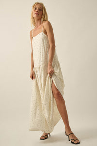 Sweet Spot Polka Dot Drop-Waist Cami Maxi Dress - ShopPromesa