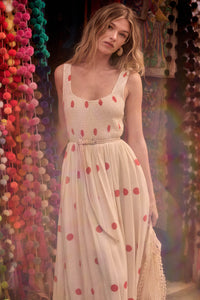 Soft Spot Polka Dot Smocked Square-Neck Maxi Dress - ShopPromesa