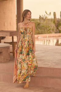 Bahama Mama Tropical-Print Strapless Maxi Dress - ShopPromesa