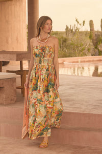 Bahama Mama Tropical-Print Strapless Maxi Dress - ShopPromesa