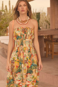Bahama Mama Tropical-Print Strapless Maxi Dress - ShopPromesa