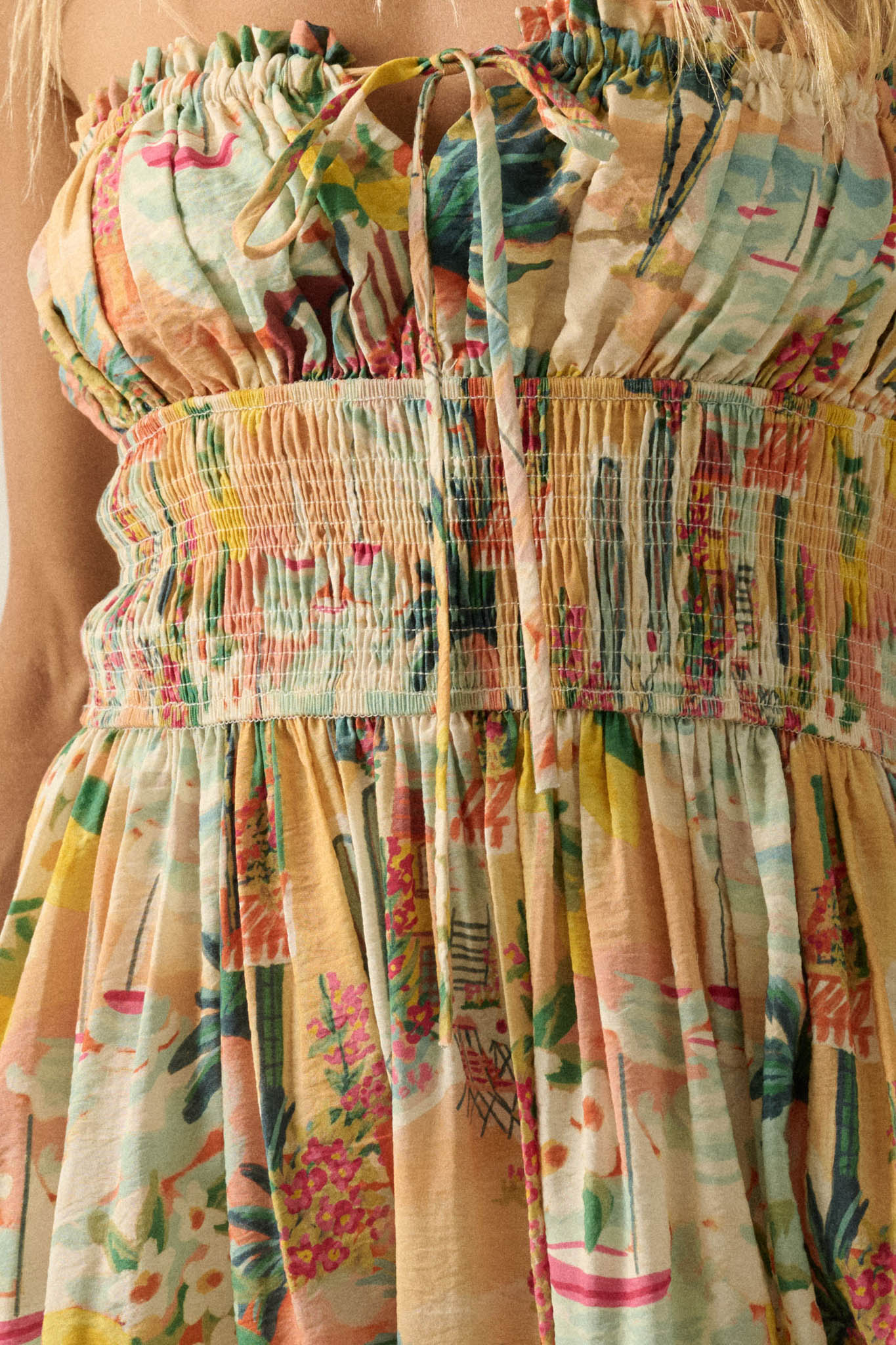 Bahama Mama Tropical-Print Strapless Maxi Dress - ShopPromesa