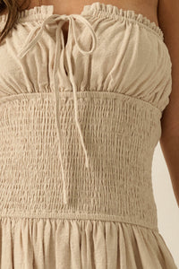 Midsummer Dream Smocked Strapless Maxi Dress - ShopPromesa