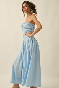 Midsummer Dream Smocked Strapless Maxi Dress - ShopPromesa