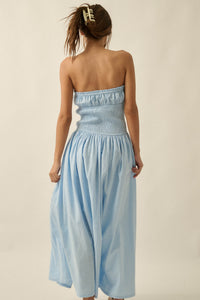 Midsummer Dream Smocked Strapless Maxi Dress - ShopPromesa
