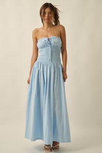 Midsummer Dream Smocked Strapless Maxi Dress - ShopPromesa