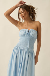 Midsummer Dream Smocked Strapless Maxi Dress - ShopPromesa