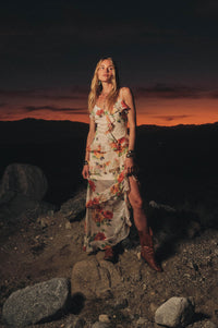Pure Enchantment Floral Chiffon Ruffle Maxi Dress - ShopPromesa