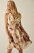 Floral Shores Floral Chiffon Cowl-Neck Mini Dress - ShopPromesa