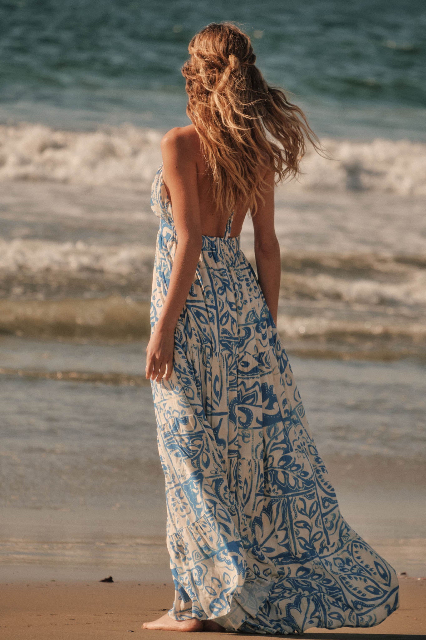 Nomadic Soul Abstract Floral-Print Halter Maxi Dress - ShopPromesa