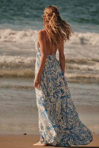Nomadic Soul Abstract Floral-Print Halter Maxi Dress - ShopPromesa