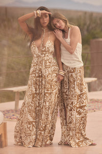 Nomadic Soul Abstract Floral-Print Halter Maxi Dress - ShopPromesa