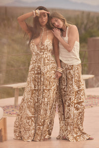 Nomadic Soul Abstract Floral-Print Halter Maxi Dress - ShopPromesa