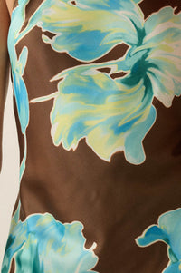 Wild Iris Floral Bias-Cut Satin Halter Mini Dress - ShopPromesa