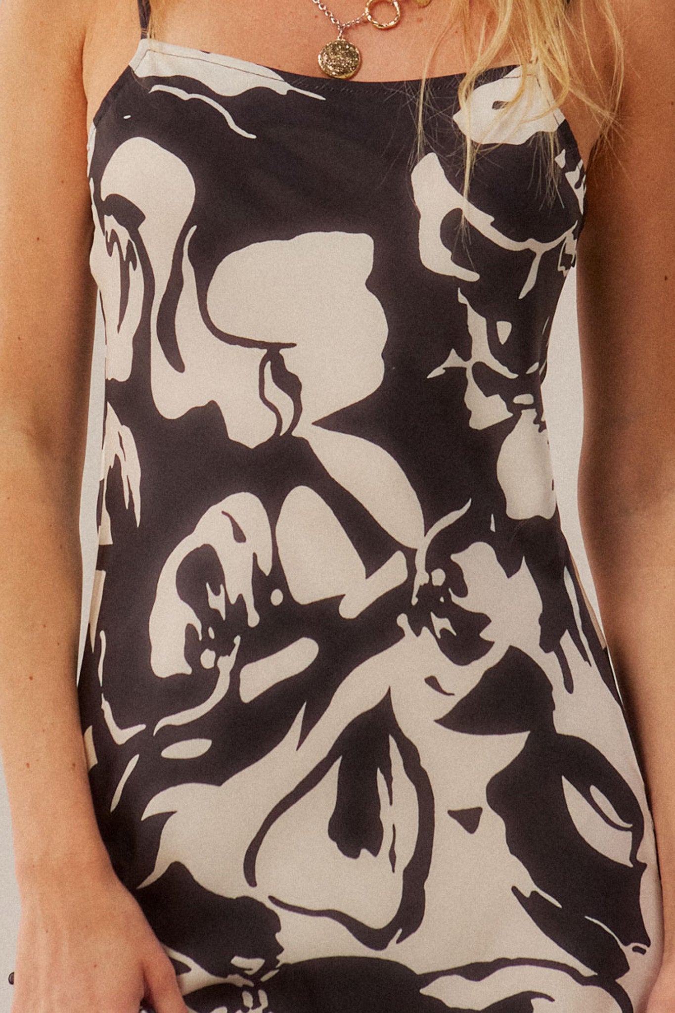 Charming Blossoms Floral Satin Midi Slip Dress - ShopPromesa