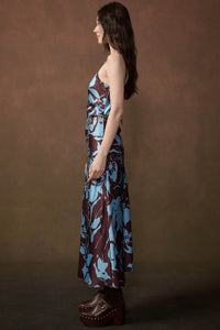 Charming Blossoms Floral Satin Midi Slip Dress - ShopPromesa