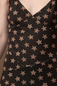 Star Crossed Printed Mesh Maxi Slip Dress - ShopPromesa