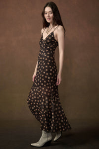 Star Crossed Printed Mesh Maxi Slip Dress - ShopPromesa