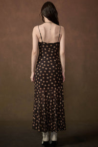 Star Crossed Printed Mesh Maxi Slip Dress - ShopPromesa