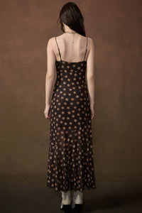 Star Crossed Printed Mesh Maxi Slip Dress - ShopPromesa