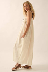 Finding Freedom Tonal-Stripe Trapeze Maxi Dress - ShopPromesa
