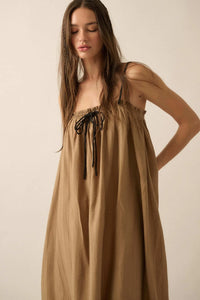 Finding Freedom Tonal-Stripe Trapeze Maxi Dress - ShopPromesa