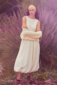 Natural Beauty Boatneck Bubble Midi Dress - ShopPromesa