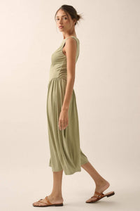 Best Day Sleeveless Drop-Waist Modal Midi Dress - ShopPromesa