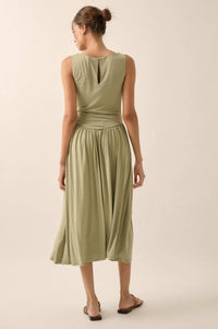 Best Day Sleeveless Drop-Waist Modal Midi Dress - ShopPromesa