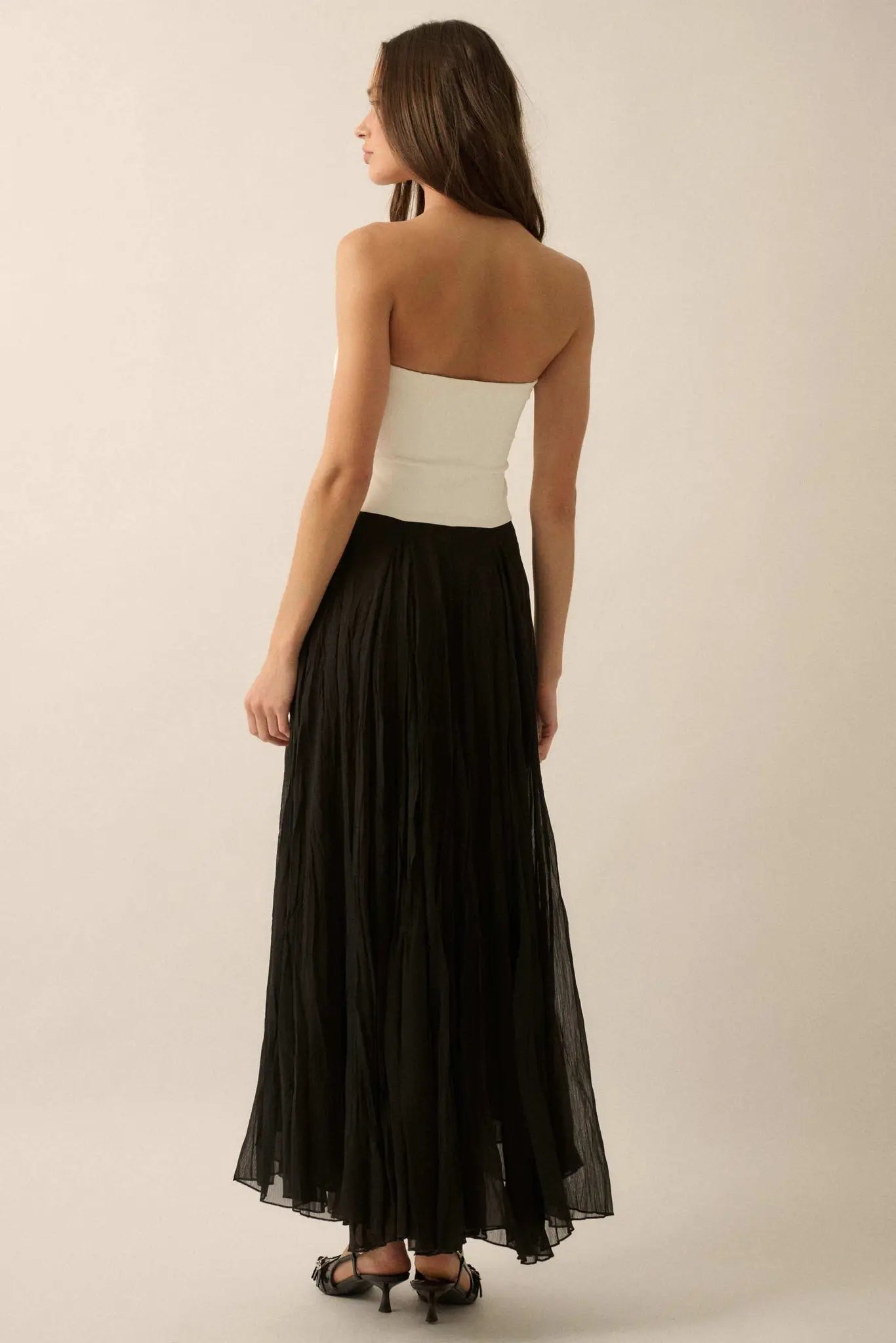 Double Take Colorblock Strapless Maxi Dress - ShopPromesa