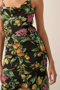 Sweet Succulence Fruit-Print Open-Back Maxi Dress - ShopPromesa