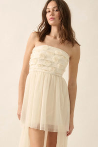 Blooming Beauty 3D Floral Lace High-Low Maxi Dress - ShopPromesa