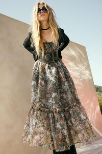 September Blooms Floral Organza Ruffled Maxi Dress - ShopPromesa