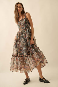 September Blooms Floral Organza Ruffled Maxi Dress - ShopPromesa
