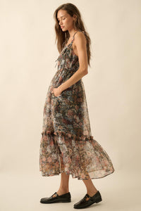 September Blooms Floral Organza Ruffled Maxi Dress - ShopPromesa