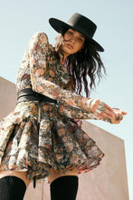 Fall Fantasia Floral Mesh and Organza Mini Dress - ShopPromesa