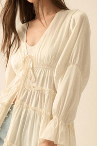 Sweet Juliet Ruffled High-Low Layering Midi Dress - ShopPromesa