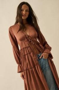 Sweet Juliet Ruffled High-Low Layering Midi Dress - ShopPromesa