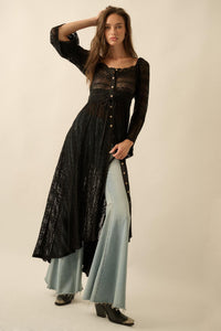 Wishful Dreaming Sheer Lace Layering Midi Dress - ShopPromesa