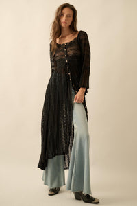 Wishful Dreaming Sheer Lace Layering Midi Dress - ShopPromesa
