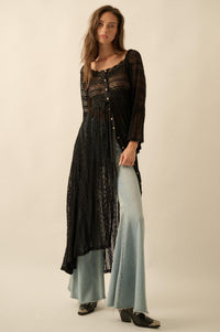 Wishful Dreaming Sheer Lace Layering Midi Dress - ShopPromesa