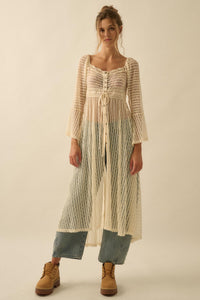 Wishful Dreaming Sheer Lace Layering Midi Dress - ShopPromesa