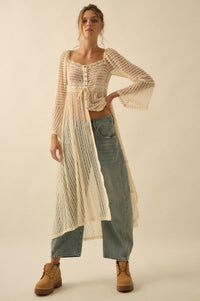 Wishful Dreaming Sheer Lace Layering Midi Dress - ShopPromesa