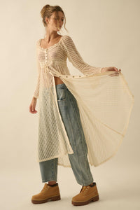 Wishful Dreaming Sheer Lace Layering Midi Dress - ShopPromesa