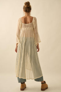 Wishful Dreaming Sheer Lace Layering Midi Dress - ShopPromesa