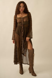 Wishful Dreaming Sheer Lace Layering Midi Dress - ShopPromesa