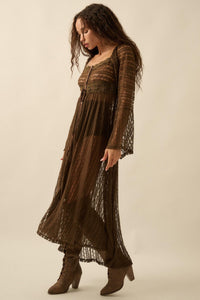 Wishful Dreaming Sheer Lace Layering Midi Dress - ShopPromesa